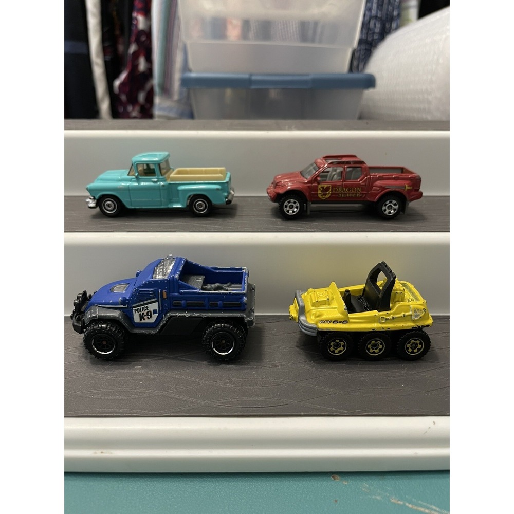 Matchbox Cars Lot Of 4 Pick Up Trucks ATV 2007-2013